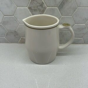 Starbucks Coffee 2008 White Frothing Barista Pitcher Creamer Jug 16 oz Ceramic